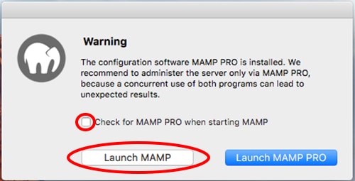 Démarrage MAMP sur Mac
