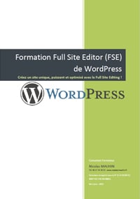 Programme de la formation Full Site Editor (FSE) de WordPress